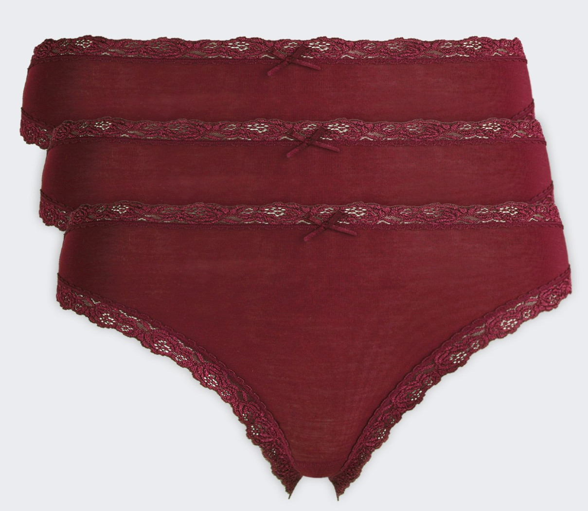 3er-Pack Nina von C. Serie Cosy Damen Jazzpants Red Berries