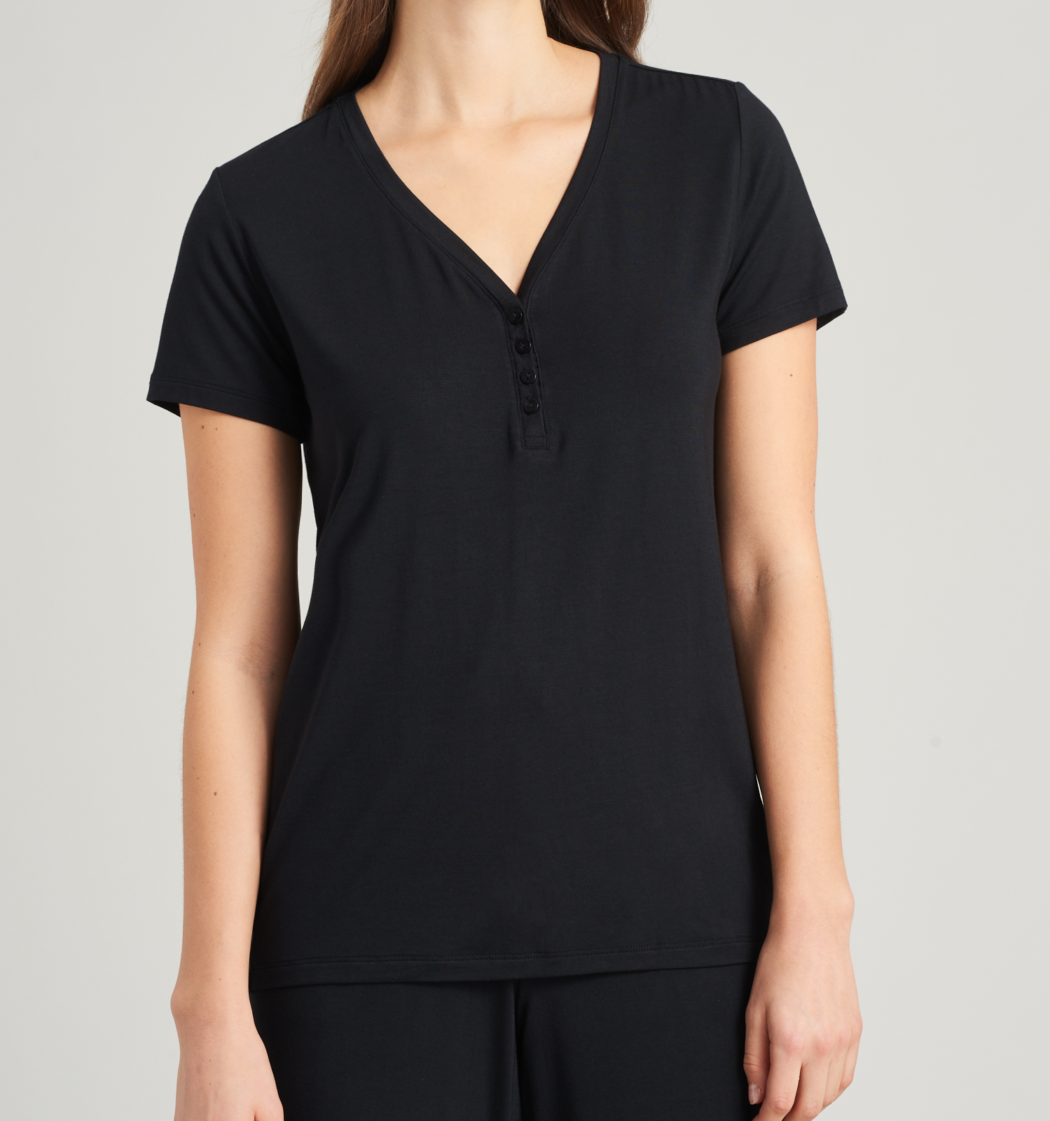 Schiesser Mix+Relax Damen Shirt mit Knopfleiste