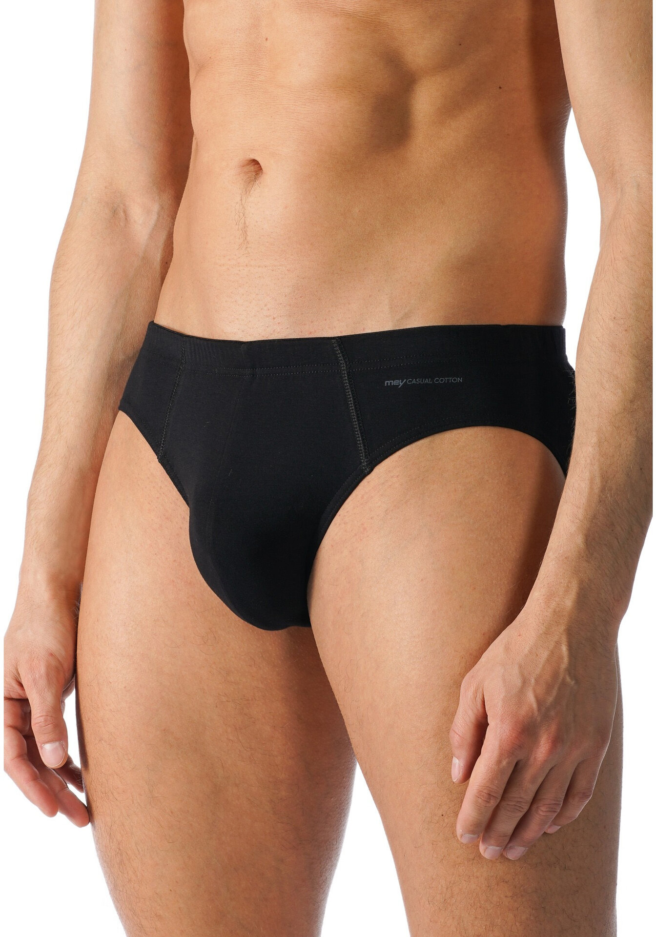 49019-schwarz-vorder Mey Serie Casual Cotton Herren Slip