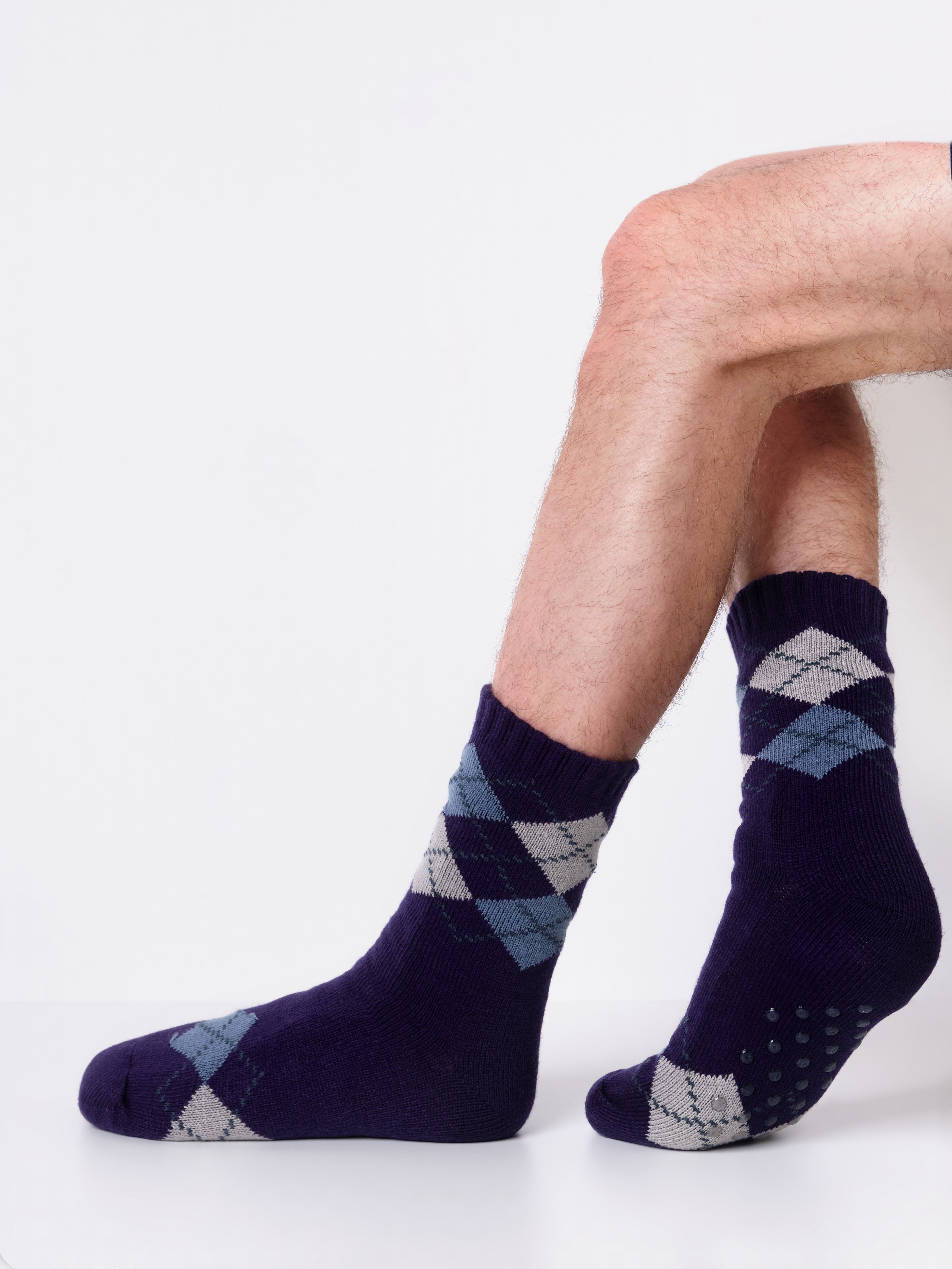 Susa Herren Kuschelsocken blau