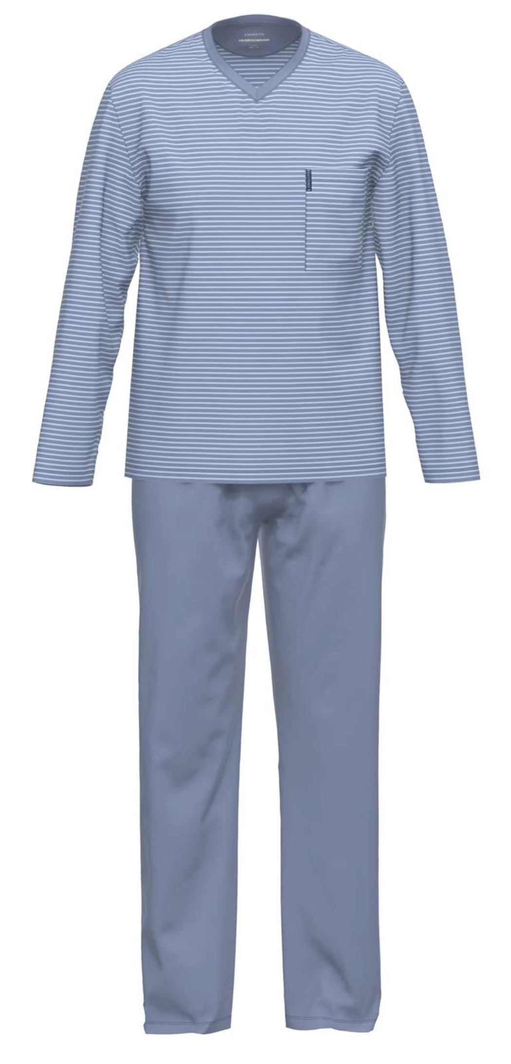 Ammann Herren Single-Jersey Pyjama lang