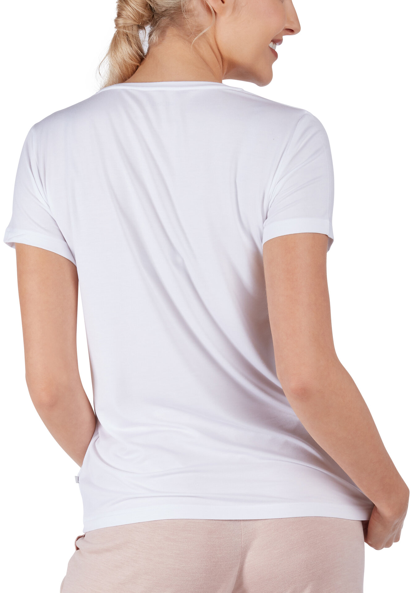 HUBER-Bodywe_191-Basic_0500_018856 Huber Nightwear Damen Schlafshirt kurzarm Shirt
