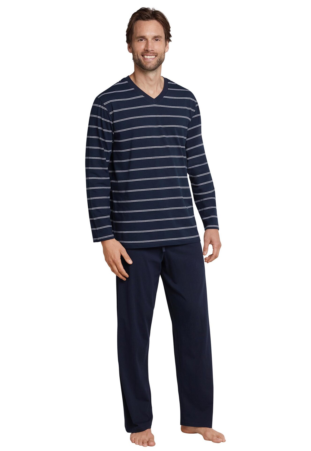 Schiesser Day and Night Herren Pyjama lang 1/1