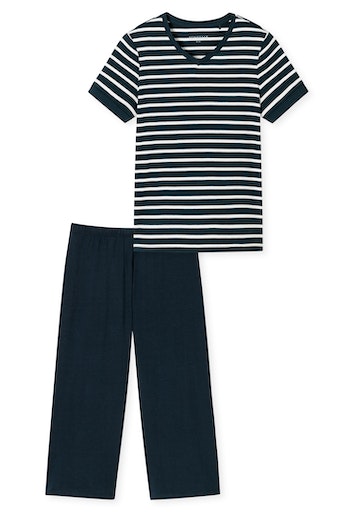 Schiesser Casual Essentials Damen Schlafanzug 3/4-lang