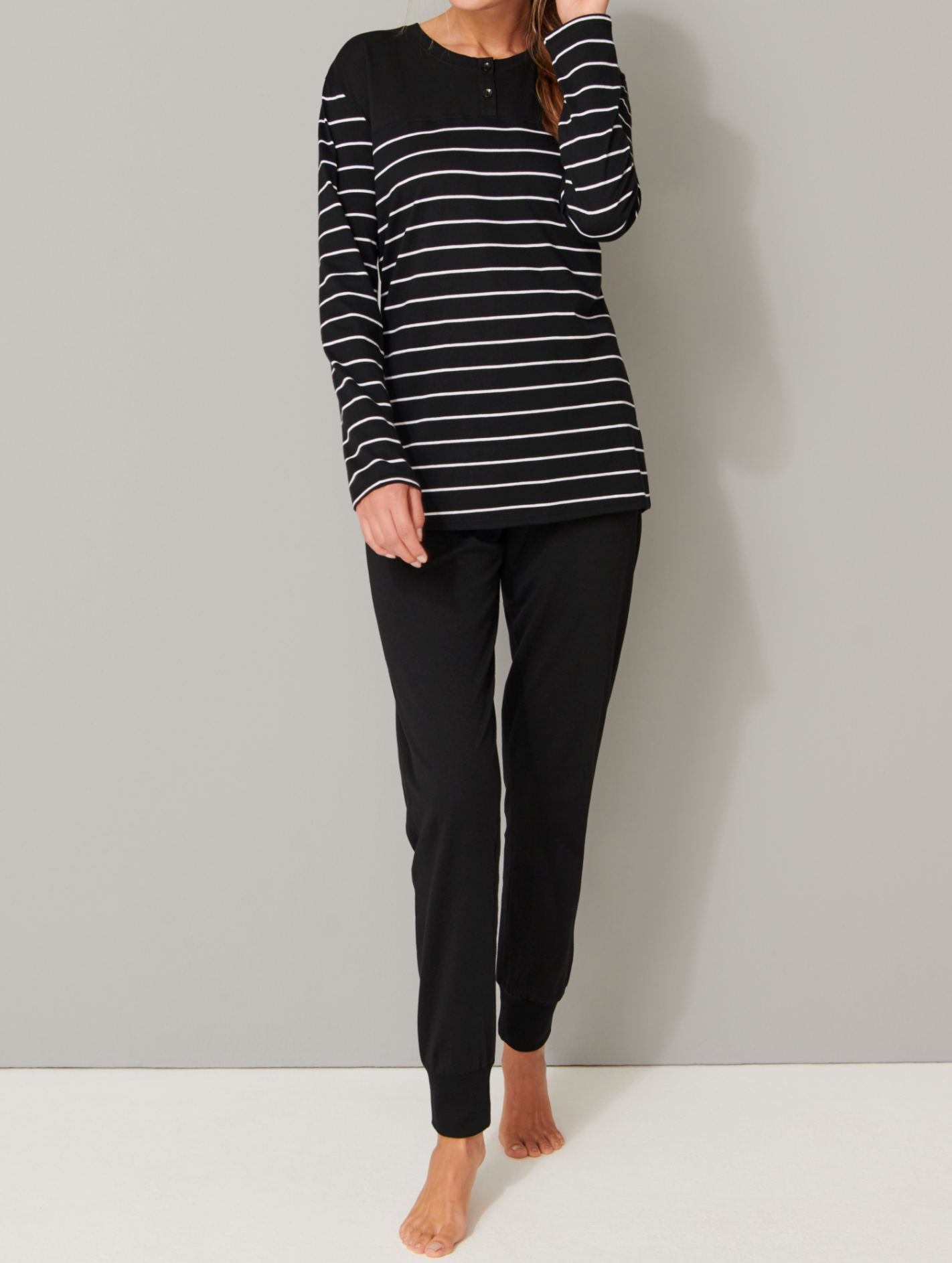 Schiesser Selected Damen Schlafanzug lang