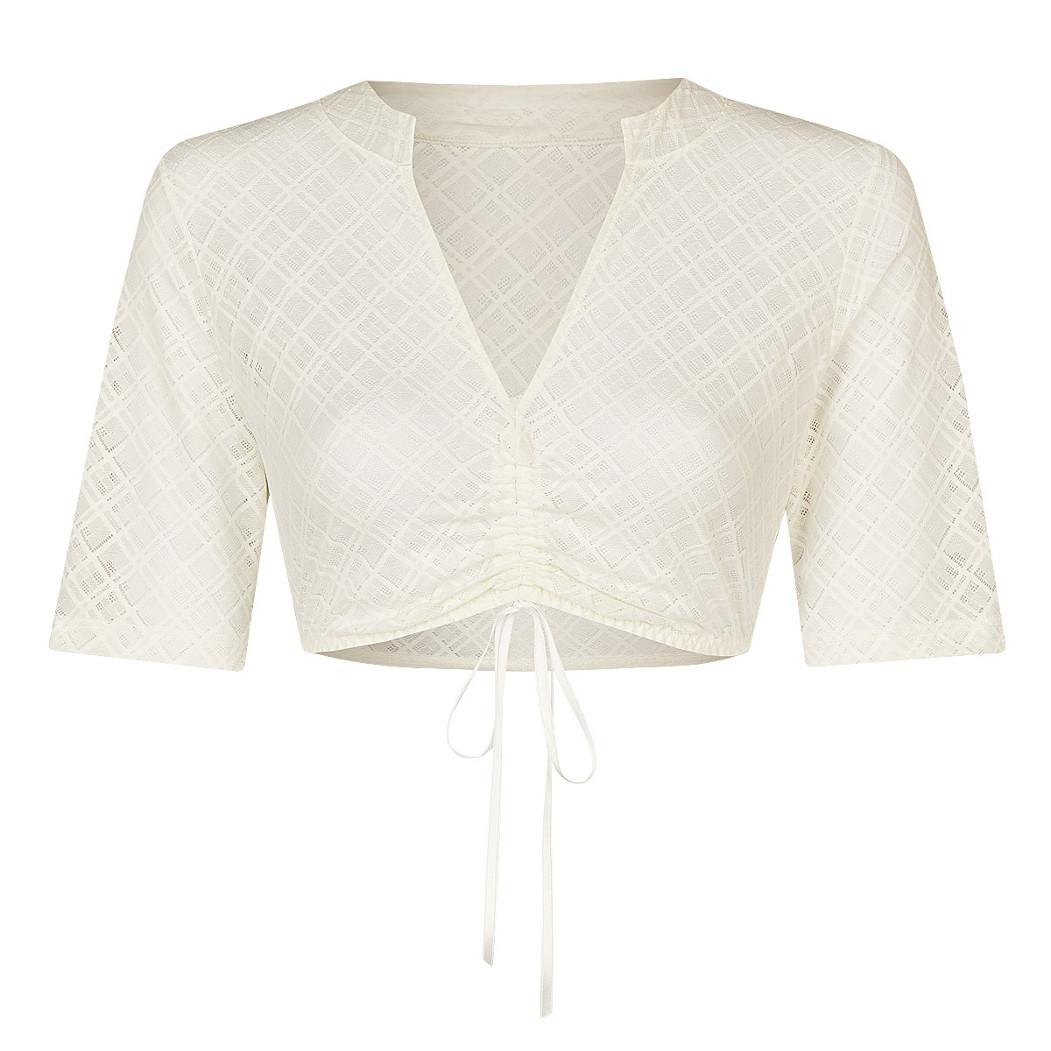 Nina von C. Dirndlbluse Lea mit V-Ausschnitt halbarm 48463328 - Bild 4 von 5