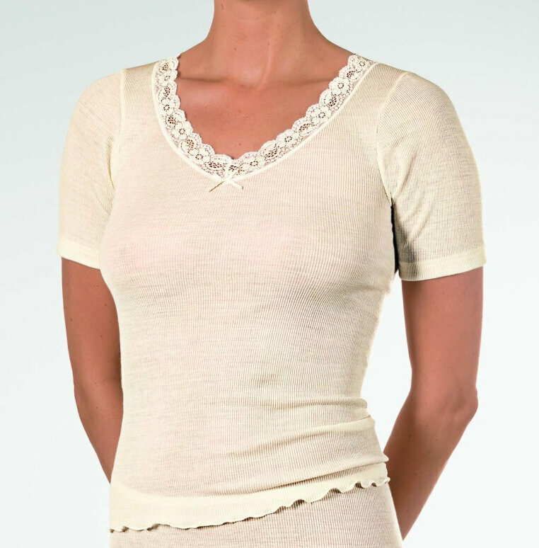 Nina von C. Wool Silk Halbarm-Shirt