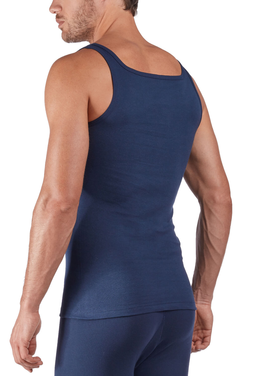 Huber Cotton Fine Rip Herren Achselshirt