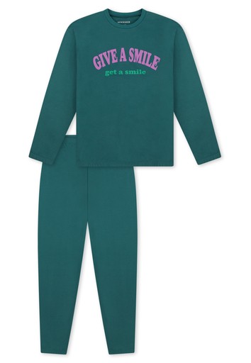 Schiesser Nightwear Mädchen Schlafanzug lang Bündchen